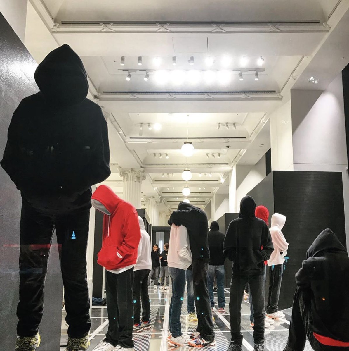 Figures in the Selfridges Corner Shop, London