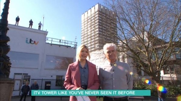 This Morning broadcast in front of the ITV tower